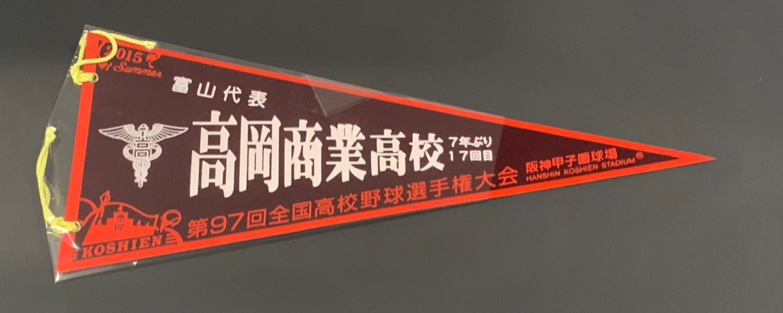 第97回全国高校野球選手権大会　富山代表　高岡商業高校ペナント1078
