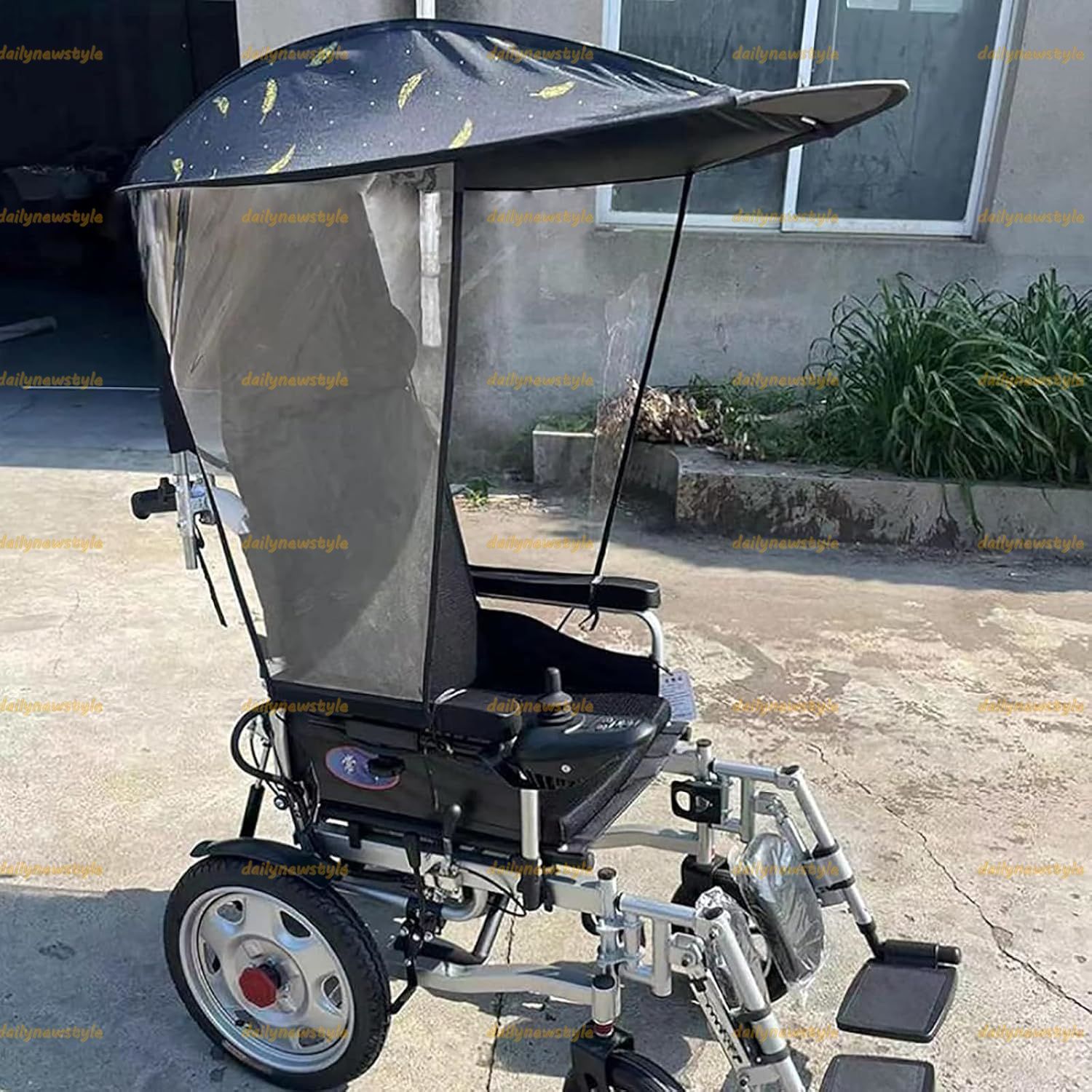 人気推薦◆電動車椅子用 日除け?レインカバー 車いす日よけ 防塵 防水 高さ調節 UV耐性 暑さ対策 晴雨兼用 通用型 すべての車椅子に対