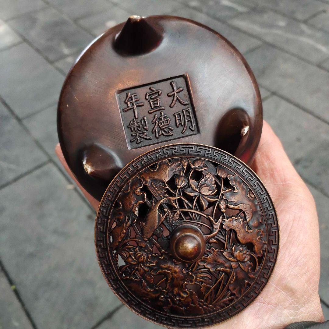 銅製 香炉 宣徳炉 檀香炉 線香炉 挿し香炉 仏具 香道具 工芸品 置物 銅製 香炉 宣徳炉 檀香炉 線香炉 挿し香炉 仏具 香道具 工芸品