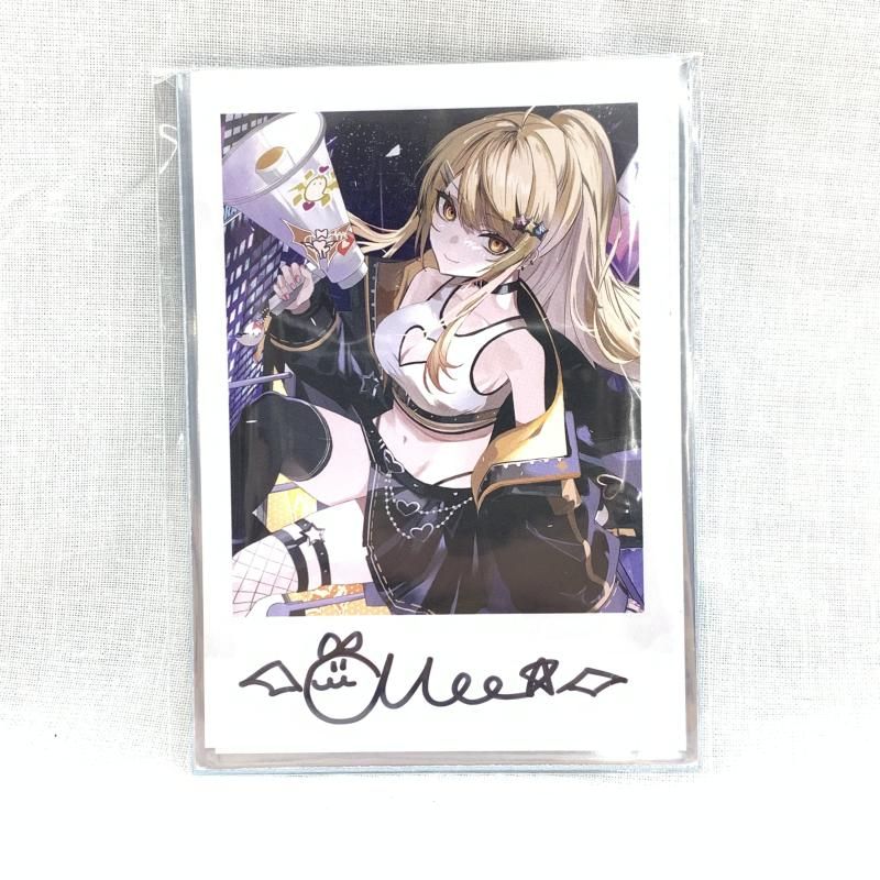中古】未開)夜空ﾒﾙ 直筆ｻｲﾝ入りﾁｪｷ風ﾌﾞﾛﾏｲﾄﾞｶｰﾄﾞ 釧路くき描き