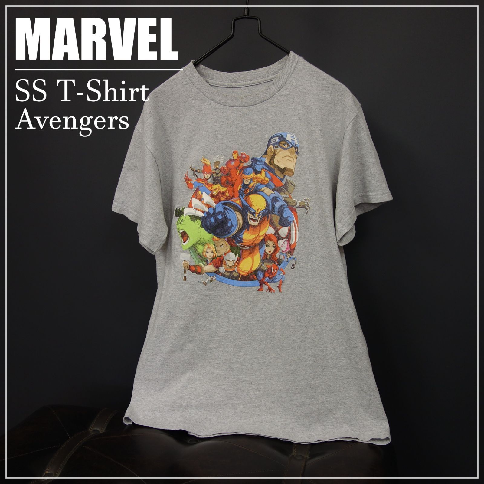 人気 US古着☆MARVEL マーベル 半袖プリントTシャツ アベンジャーズ 