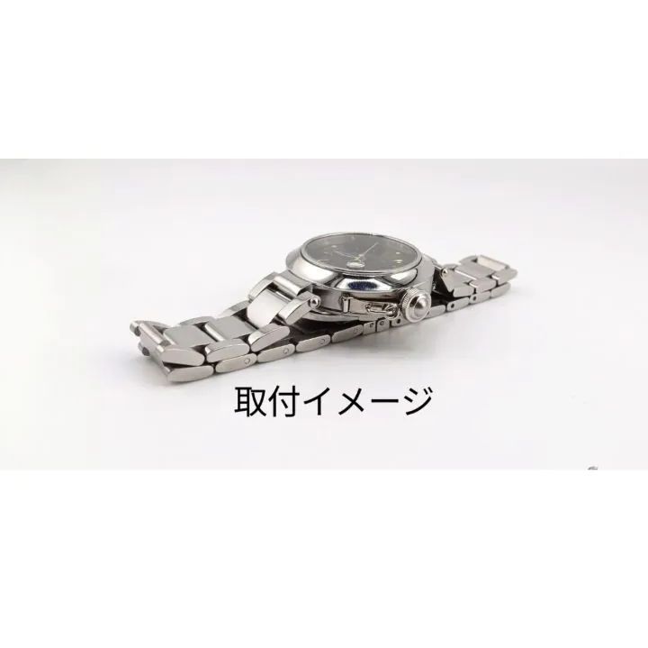 18mm ポリッシュ シルバー 腕時計 凹型 社外品 ブレスレット