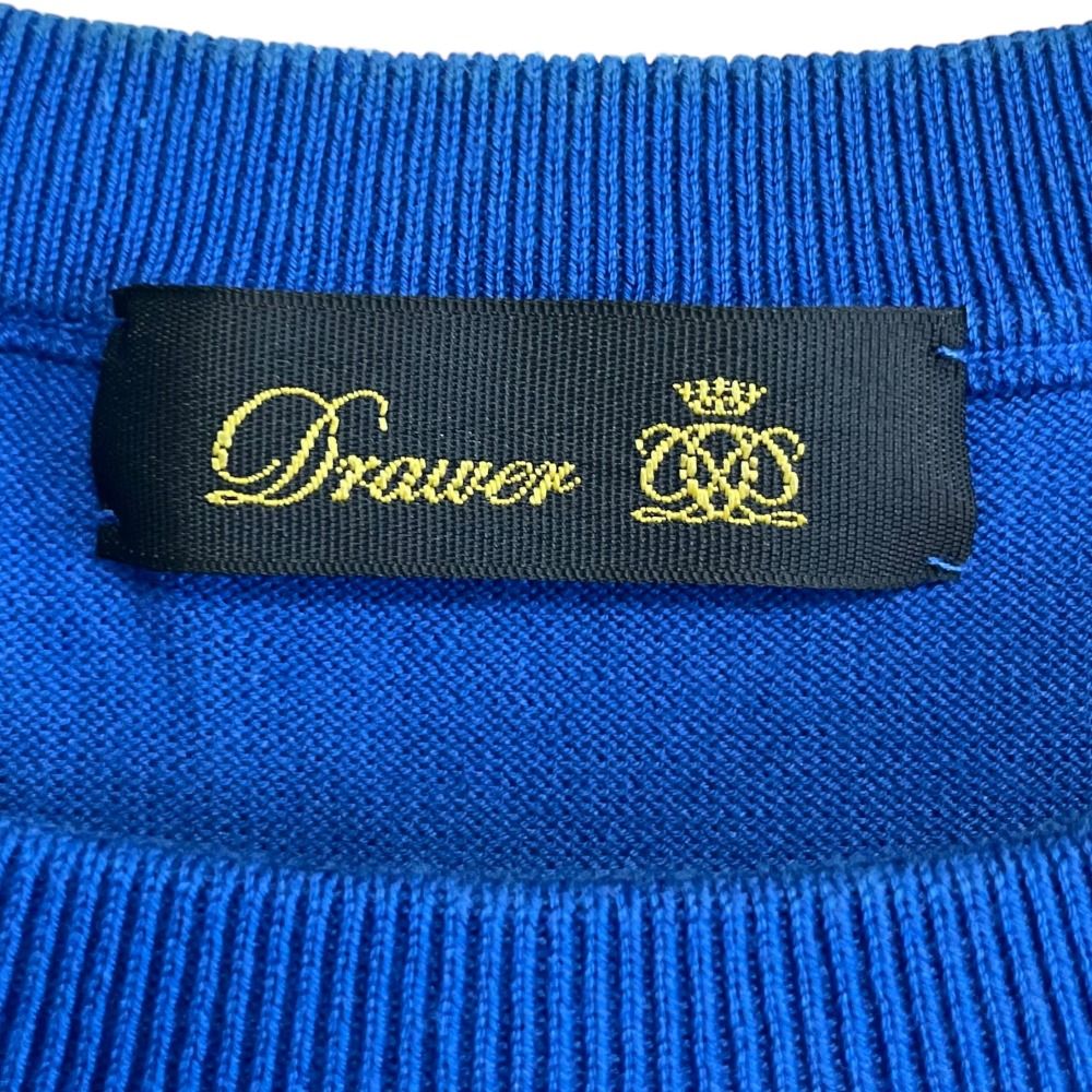 Drawer ドゥロワー 半袖 天竺編みクルーフレンチスリーブニット 美品中古 Drawer ドゥロワー 半袖 天竺編みクルーフレンチスリーブニット
