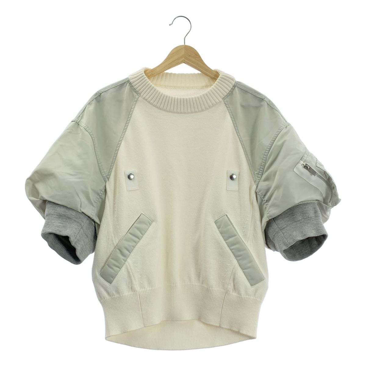 お値下げ‼︎美品　sacai サカイ　ナイロンニットハイブリッド　size1 お値下げ‼︎美品 sacai サカイ ナイロンニットハイブリッド