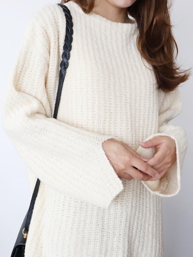 MACPHEE マカフィー トゥモローランド取扱い フリッジーウールボートネックプルオーバー ニット Mサイズ アイボリー 製 定価25 300円 み 6458959