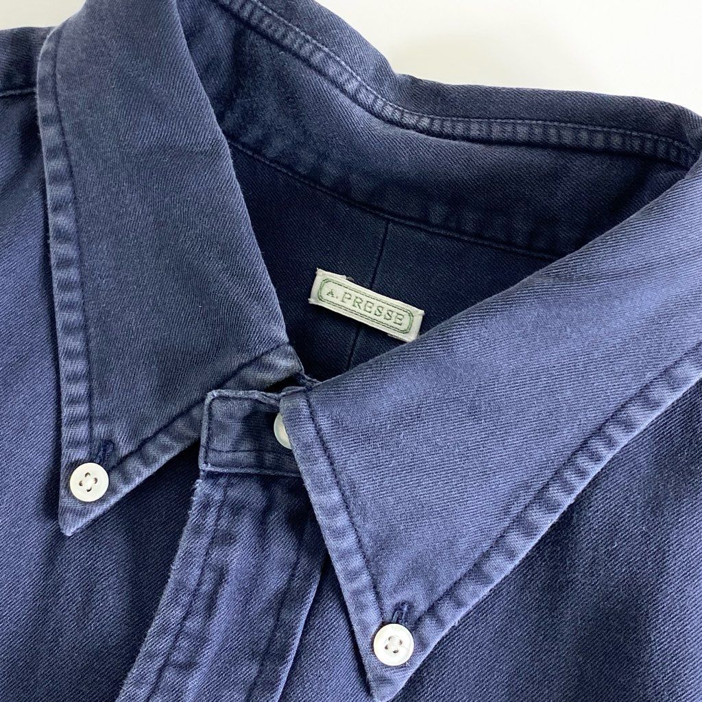 54e7 A.PRESSE アプレッセ 22FW ボタンダウンシャツ BD SHIRT 22AAP-02