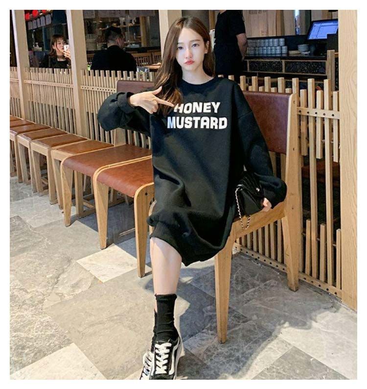  レディース プルオーバー トレーナー ルームウエア ルームウェア ルームワンピース 春 ロング丈 裏起毛 カジュアル 体型カバー パジャマ 長袖 英字ロゴ 部屋着 プリント 秋冬 グレー cjfj 142618 トレーナー スウェット トップス