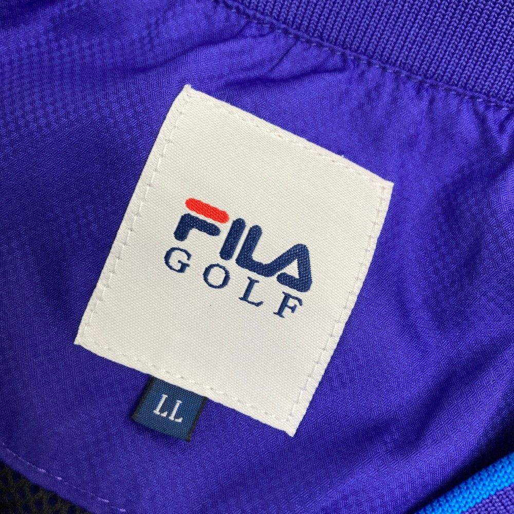 サイズ：LL FILA GOLF フィラゴルフ  半袖ブルゾン 裏メッシュ  パープル系 [240101340892] ゴルフウェア メンズ ストスト