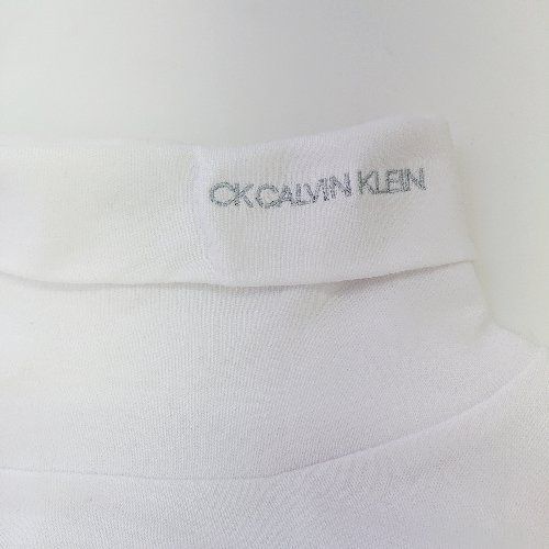 ◇ Calvin Klein カルバンクライン シンプル カジュアル タートルネック 長袖 トップス サイズL ホワイト系 メンズ E  【1404020008500】