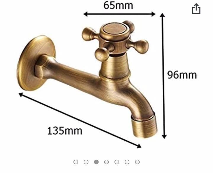 蛇口 アンティーク 単口 北欧風 レトロ オシャレ 水道 屋外 真鍮 庭