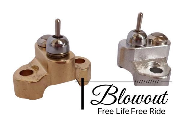 Brass 22mmハンドル ミニスイッチ 真鍮 カスタム チョッパー SR ホンダ カワサキ ヤマハ スズキ