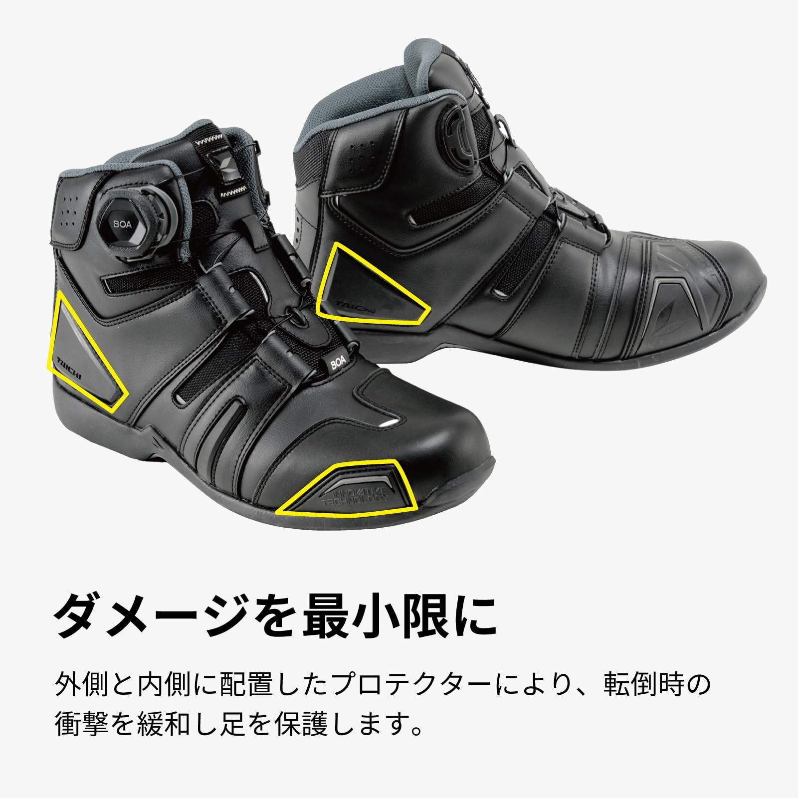 新品 [RSタイチ] バイク ライディングシューズ 靴 防水 プロテクター