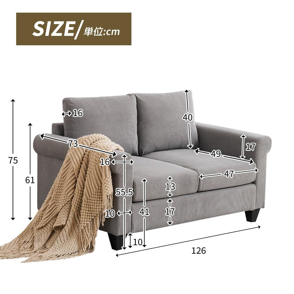 ソファ ソファー 2人がけ 収納付き 幅126cm ヘッドソファー 北欧 ソファ ソファー 2人がけ 収納付き 幅126cm ヘッドソファー 北欧 数量
