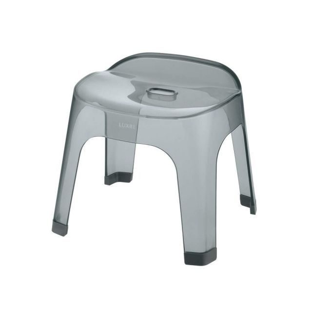 リッチェル Richell 風呂イス バスチェア リュクレ 腰かけ 30H グレー 滑り止め付き おしゃれ クリア プラスチック お風呂 130040