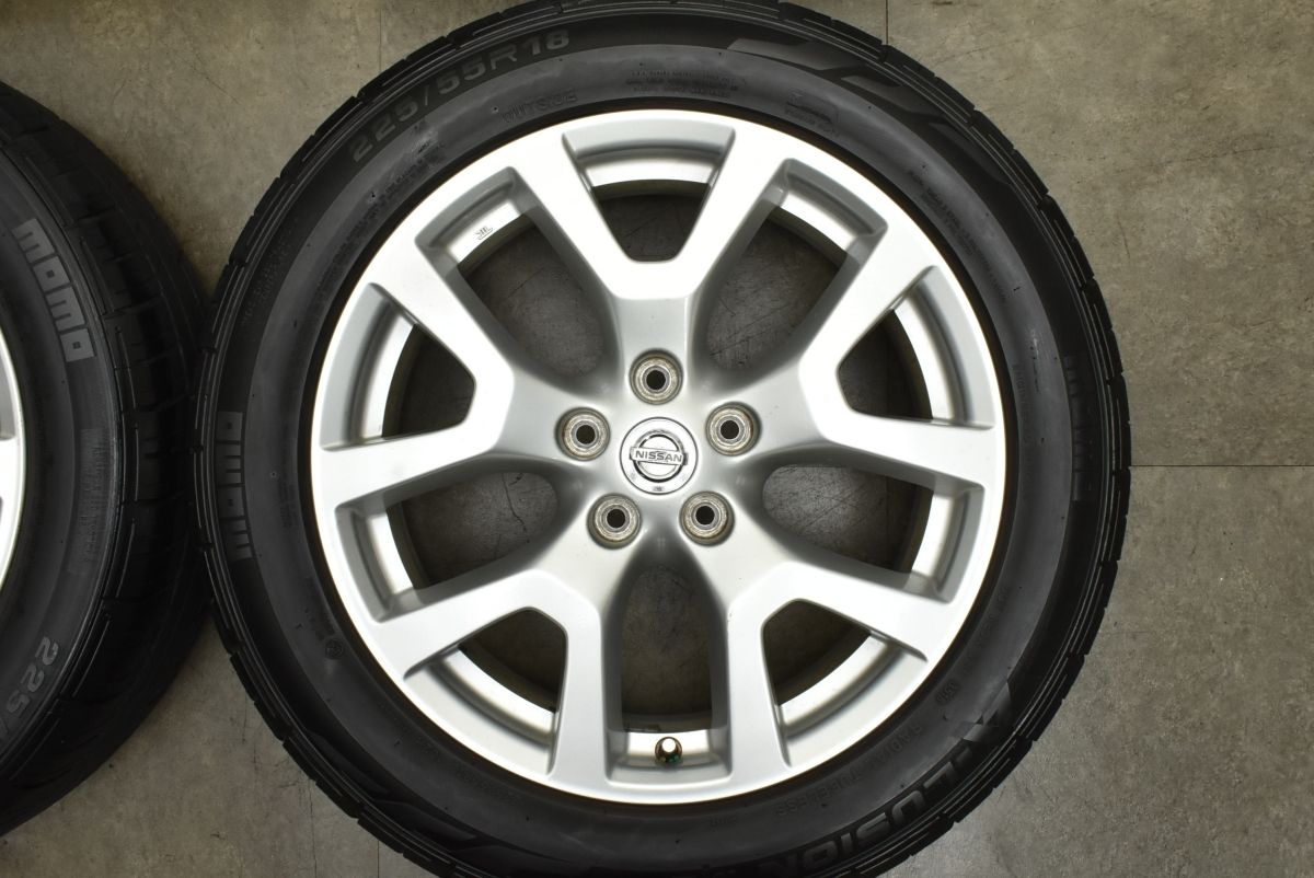 超人気激安！  交換用に ニッサン T31 エクストレイル 後期 純正 18in 7J 40 PCD114.3 MOMO A-LUSION M9 225 55R18 エルグランド 流用 【全国配送無料】
