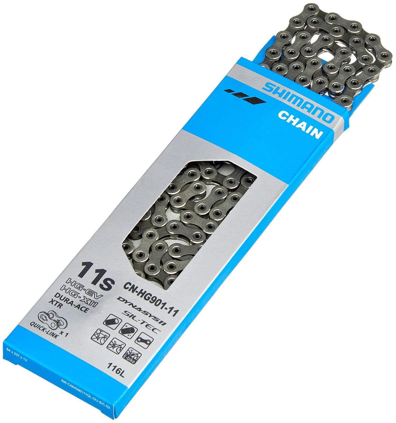 シマノ(SHIMANO) チェーン(11スピード) CN-HG901 チェーンピン仕様/クイックリンク仕様 11S 116L DURA-ACE(デュラエース)