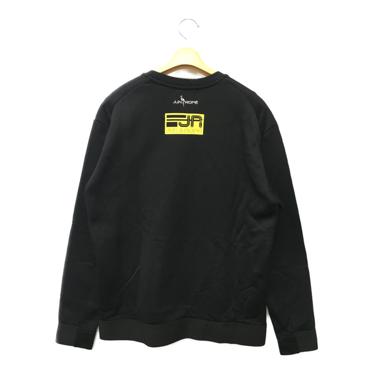 メンズ ジュン＆ロペ JUN&ROPE スウェット L 黒 ブラック 長袖 クルー