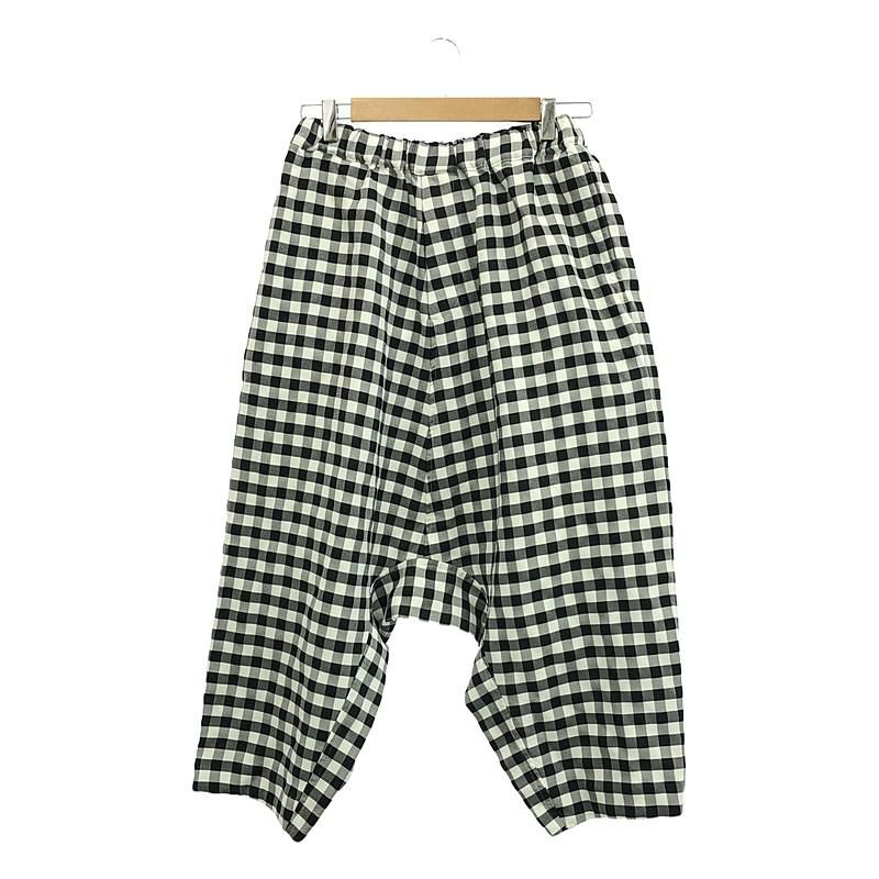 ブラック コムデギャルソン チェックサルエルパンツ 美品】 BLACK COMME des GARCONS / ブラックコムデギャルソン