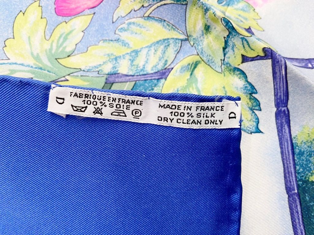 フランス製 HERMES エルメス GIVERNY ジヴェルニー 大判シルクスカーフ