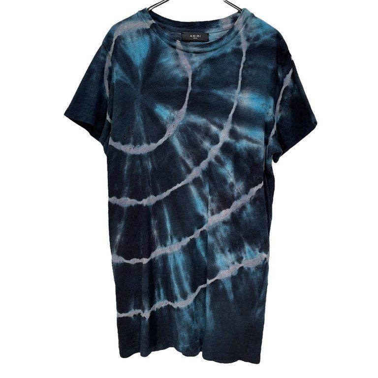 AMIRI ショットガンダメージ加工ブリーチアウトTシャツ タイダイ 