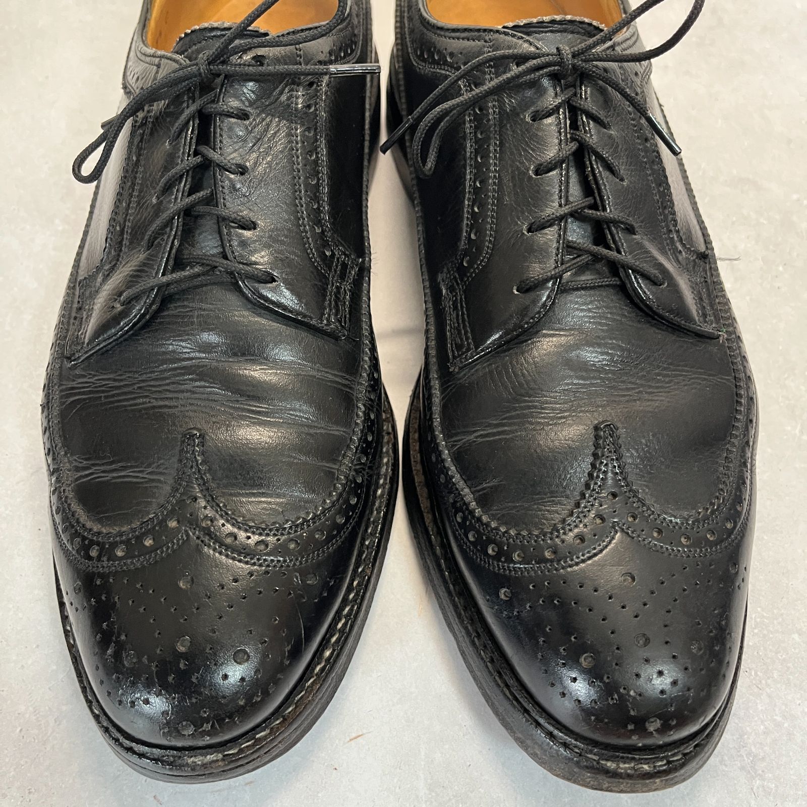 Florsheim 1982年製 Imperial 黒 ウイングチップ US9.5C Florsheim 1982年製 Imperial 黒 ウイングチップ US9.5C