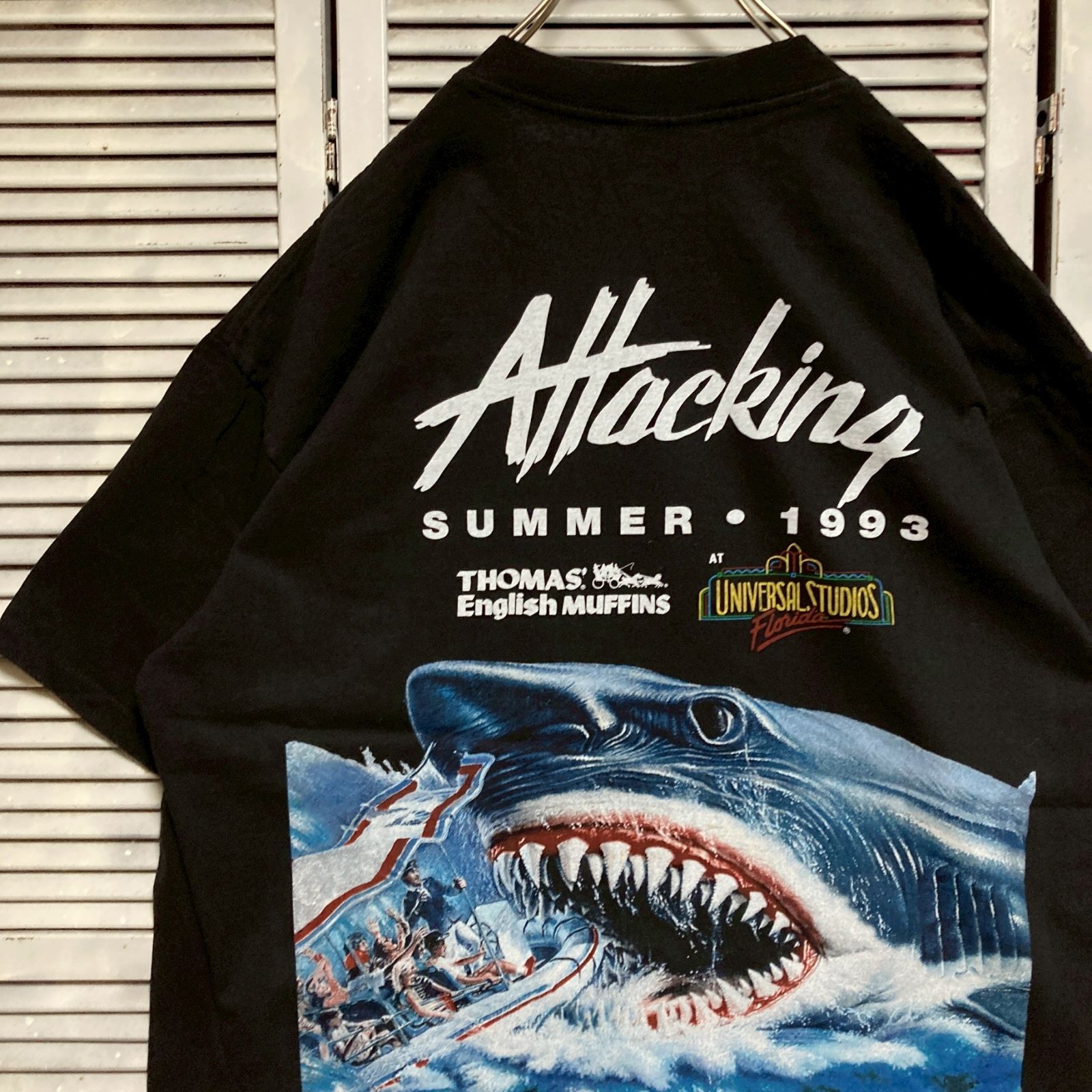 ONEITA製 93年映画ジョーズ 名作ムービーTシャツ jaws - メルカリ
