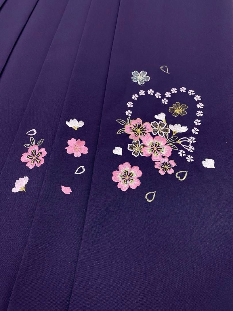 女袴 行燈袴 刺繍 anan ポリエステル 紐下98cm
