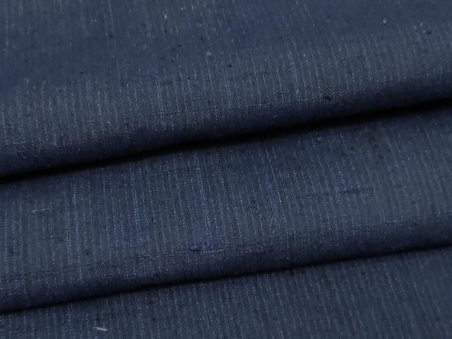 平和屋着物▽男性 紬 単衣 鉄紺色 正絹 DAAW9389sf