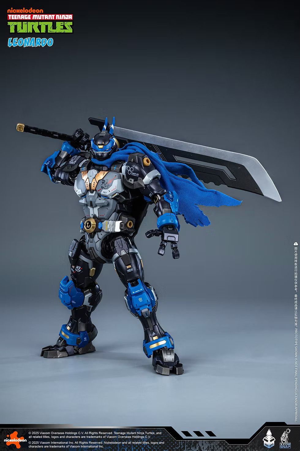 Heatboys HB0071 ティーンエイジ ミュータント ニンジャ タートルズ レオナルド 合金可動フィギュア 40周年記念Ver.