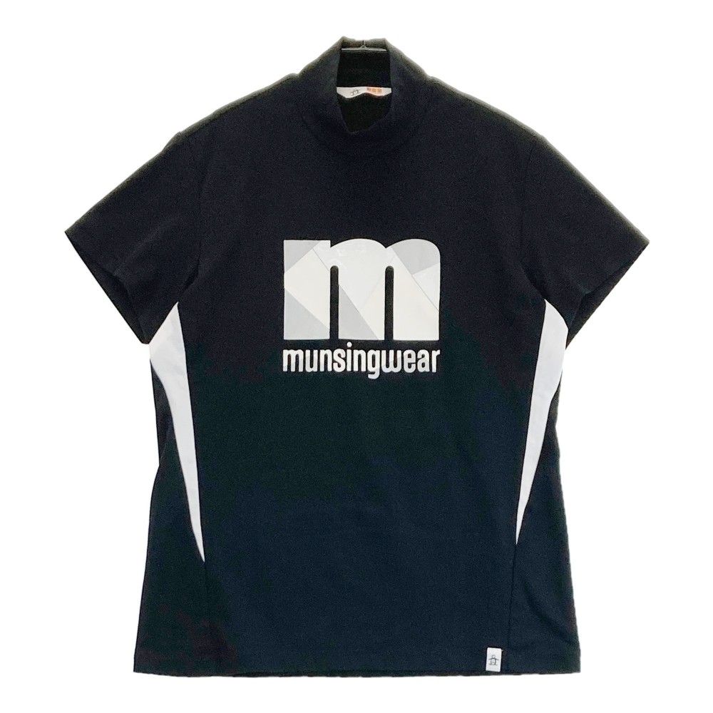 サイズ：L MUNSING WEAR マンシングウェア  裏起毛 ハーフジップ 長袖ニットセーター  ブルー系 [240101454714] ゴルフウェア メンズ ストスト 新品】MUNSING WEAR マンシングウェア 裏起毛 ハーフジップ 長袖