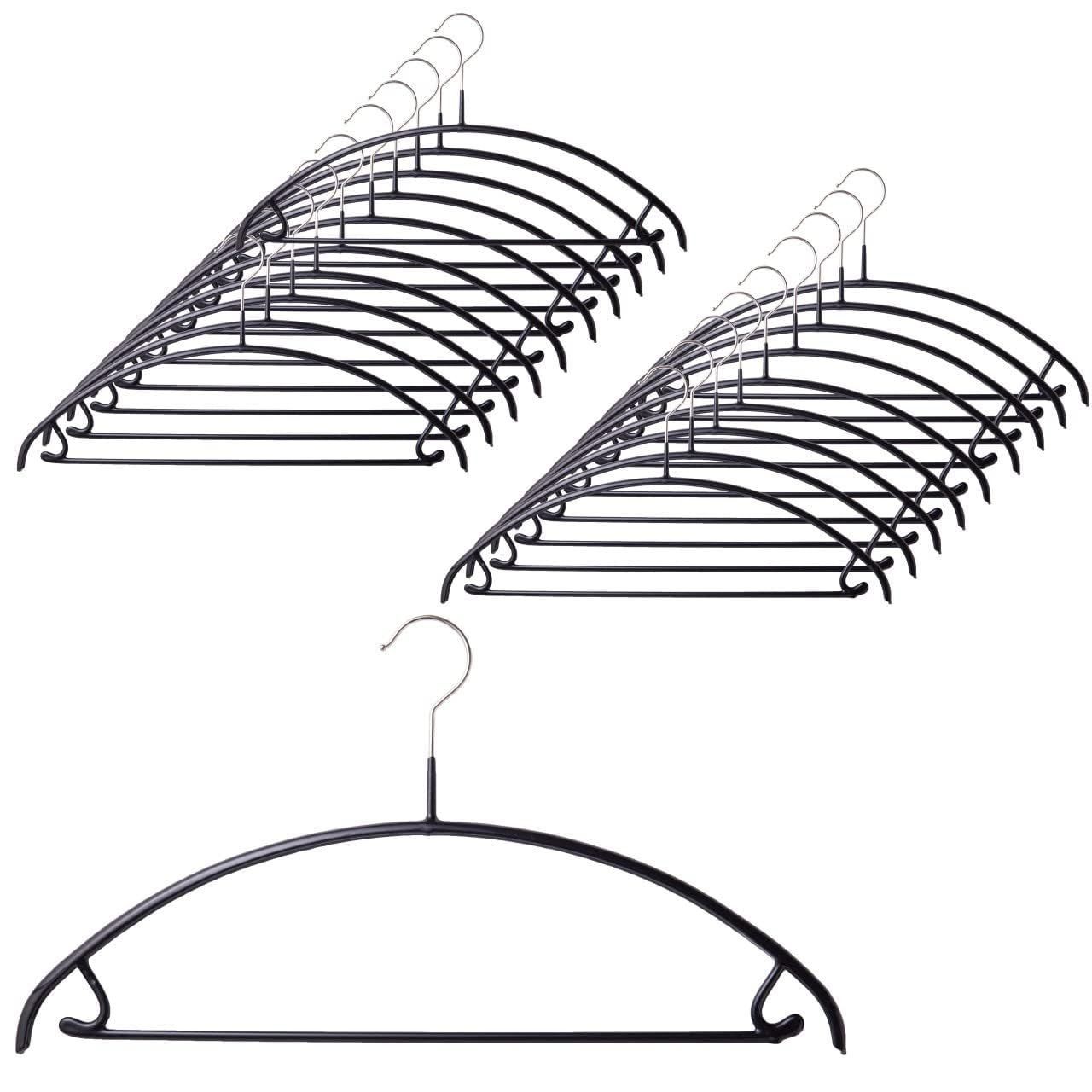 PatternName 20本組 マワ ドイツのすべり落ちない ハンガー ユニバーサル 42U セットアップ用 Mサイズ ブラック 20本組 10
