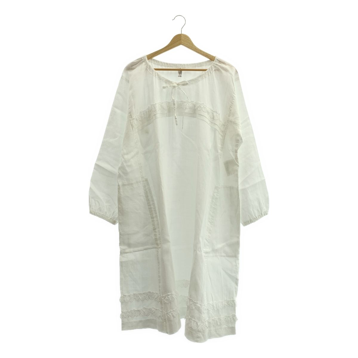 COMME des GARCONS COMME des GARCONS | コムコム | 2012SS | 製品洗い加工 レース リネン プルオーバー ワンピース | XS | ホワイト | レディース