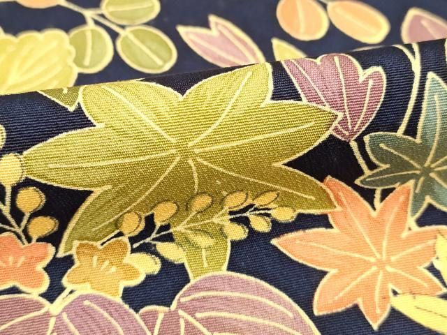 平和屋着物○上質な小紋 孔雀文 金彩 正絹 逸品 DAAQ2888ps