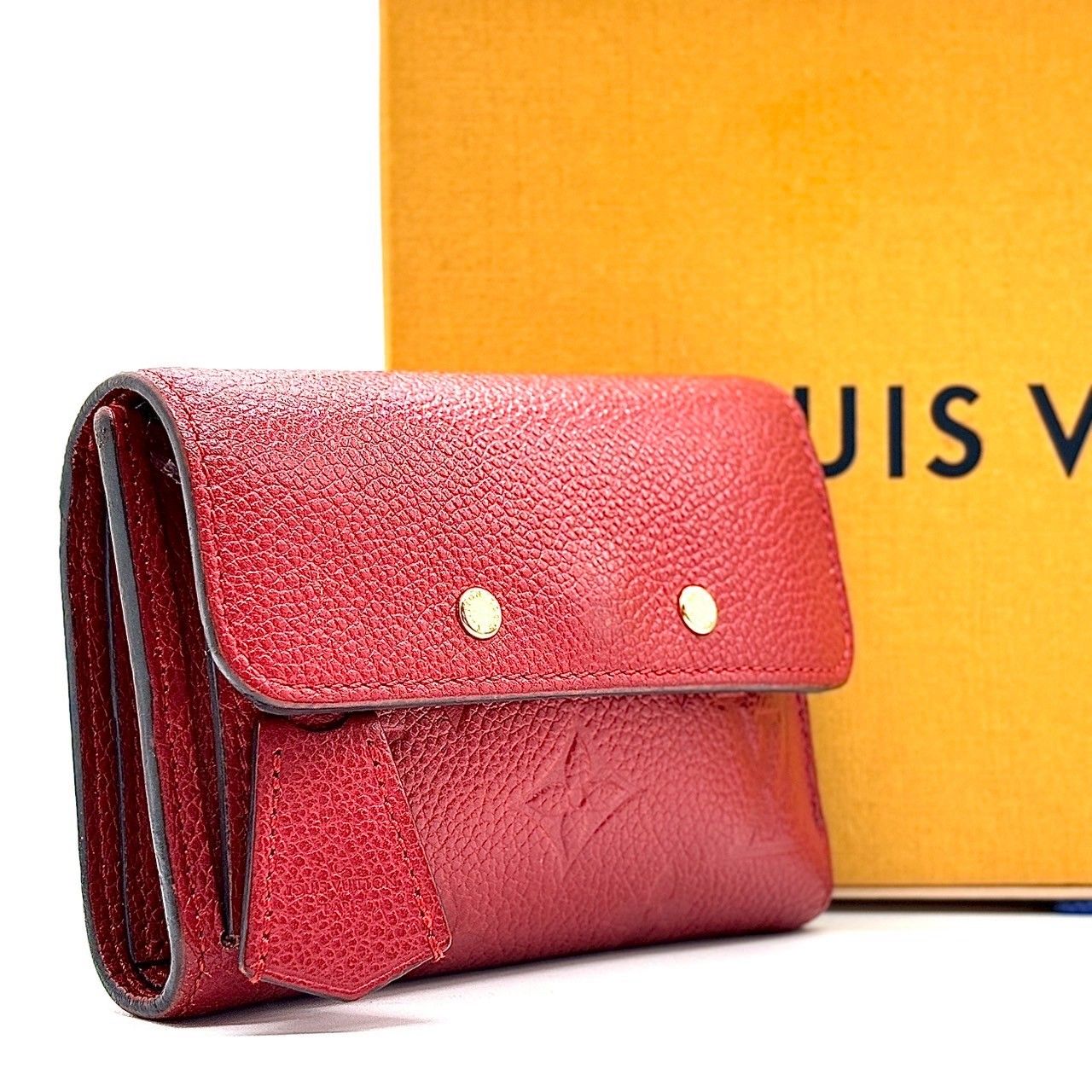LOUIS VUITTON アンプラント　折り財布　ミニ財布　赤 LOUIS VUITTON ルイヴィトン モノグラム アンプラント