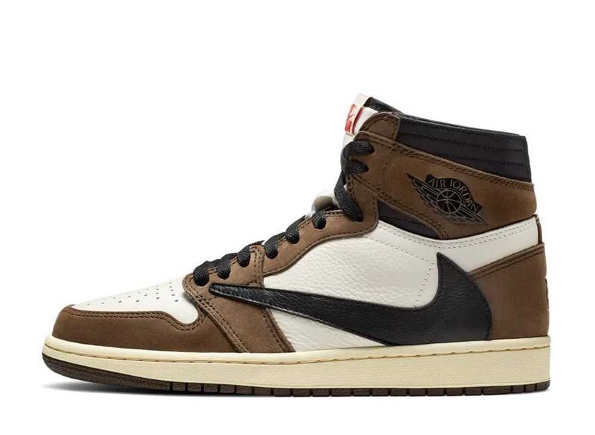 NIKE トラヴィススコット　エアジョーダン　ダークモカ　訳あり トラヴィススコット × ナイキ エアジョーダン1 レトロ ハイ OG