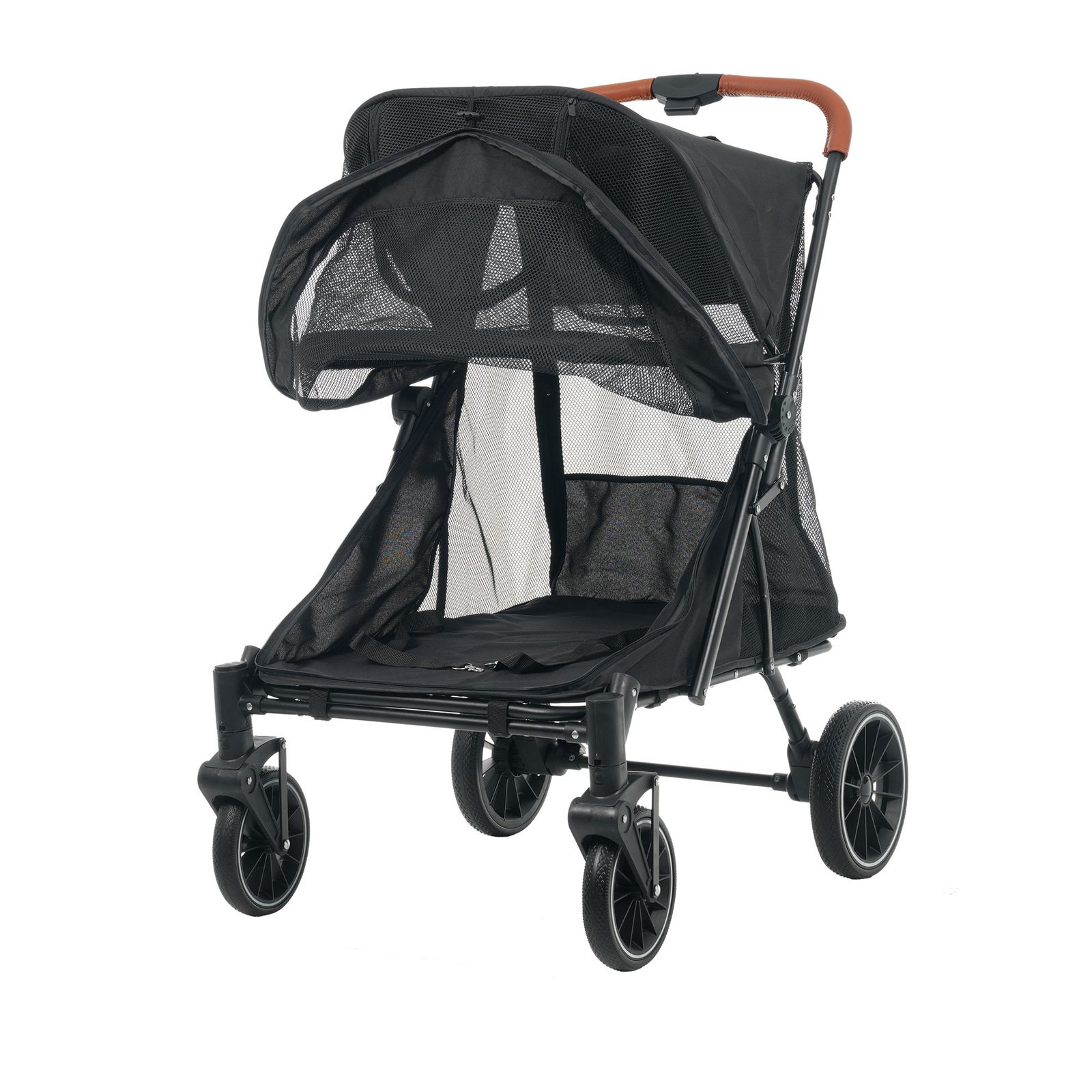 ペットカート 耐荷重50㎏ 大型犬対応 前後ドア 乗りやすい 折りたたみ