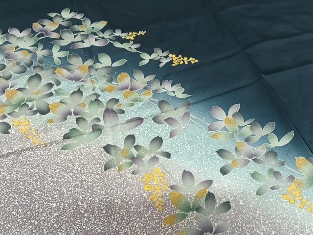 平和屋着物○皇室デザイナー 中村乃武夫 訪問着 友禅 草花文 平和屋着物