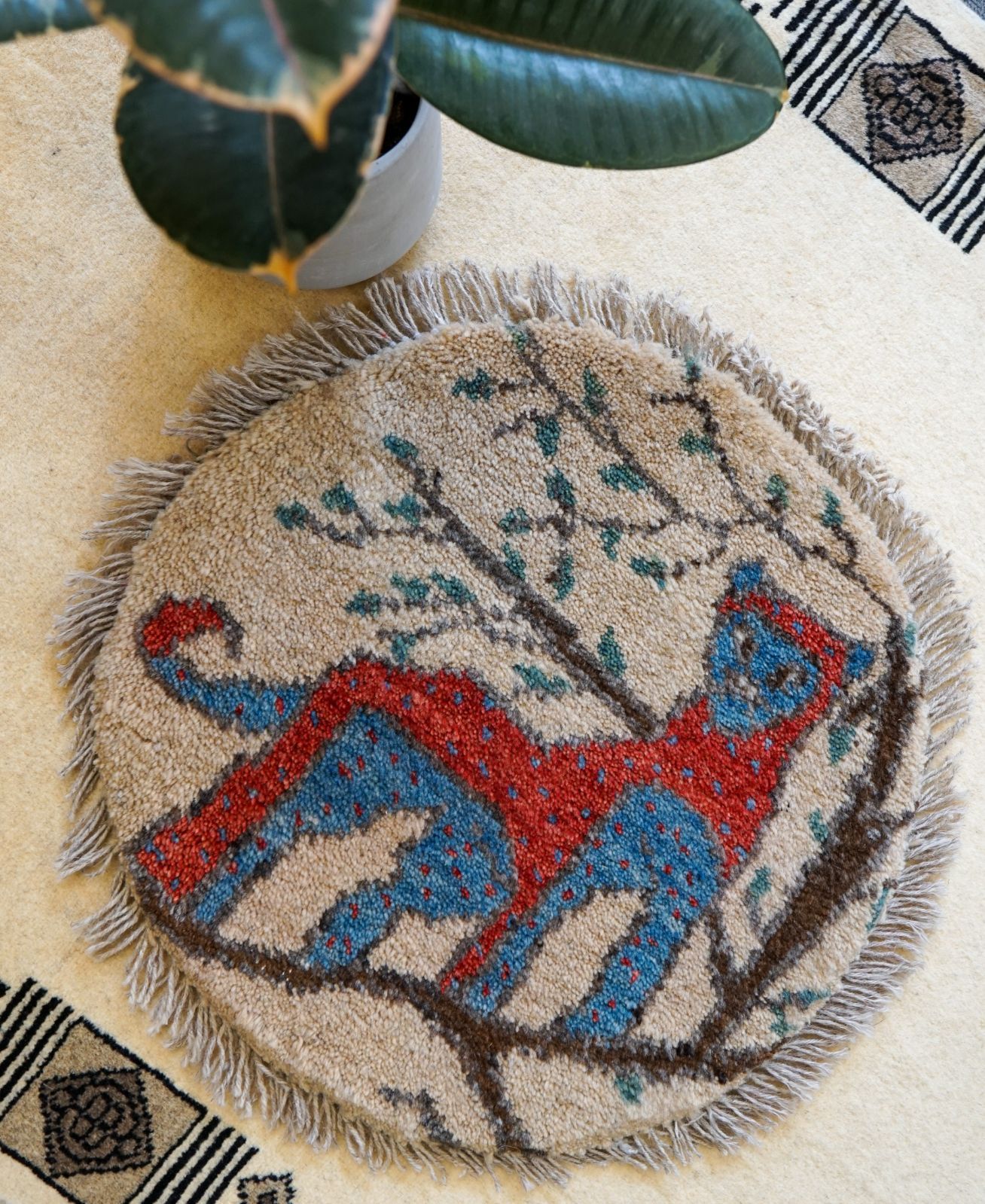 200×159cm ペルシャ 絨毯 手織りギャッベ アマレ族 ギャベ 200×159cm