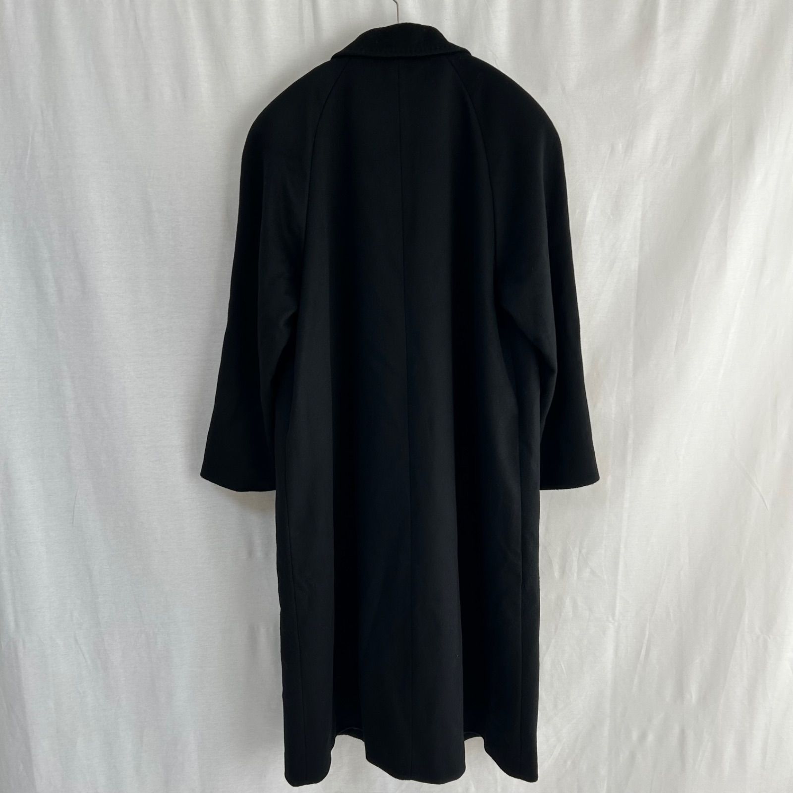 d*3様 François 1er PIERRE BALMAIN 黒 ロングコー z953 Francois 1er PIERRE BALMAIN ピエールバルマン カシミヤ