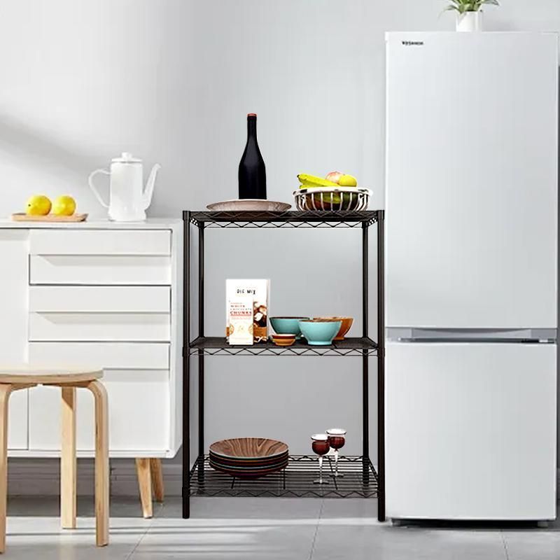 スチールラック スリム 幅60 3段 キッチンラック 80cm 頑丈 オープンラック メタルラック シェルフ ラック パイプラック キッチンワゴン ス