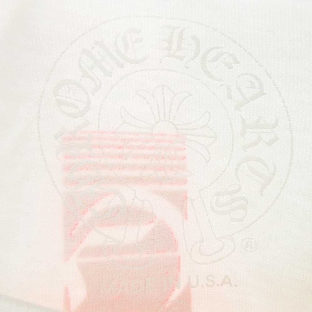 CHROME HEARTS クロムハーツ（原本無） NEON PINK STRIPE LOGO TEE