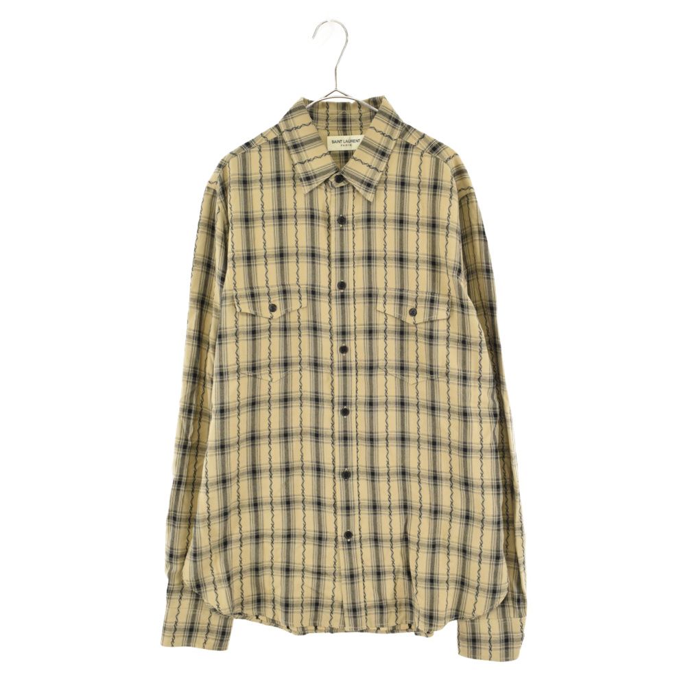 （セール）開催中 人気ブランドも続々プライス SAINT LAURENT PARIS (サンローランパリ) 20AW ルーズチェック トップス