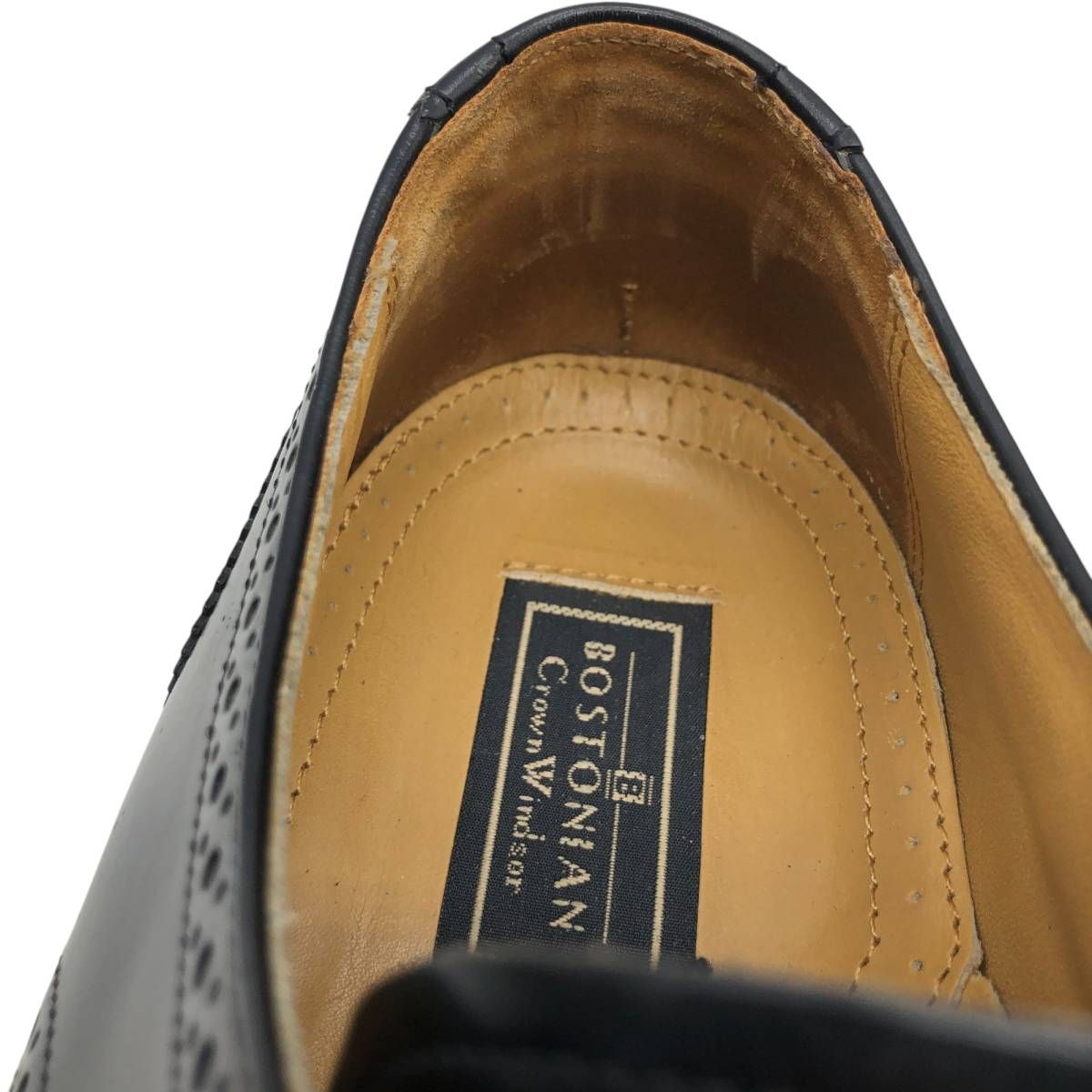 セミブローグ ストレートチップシューズ