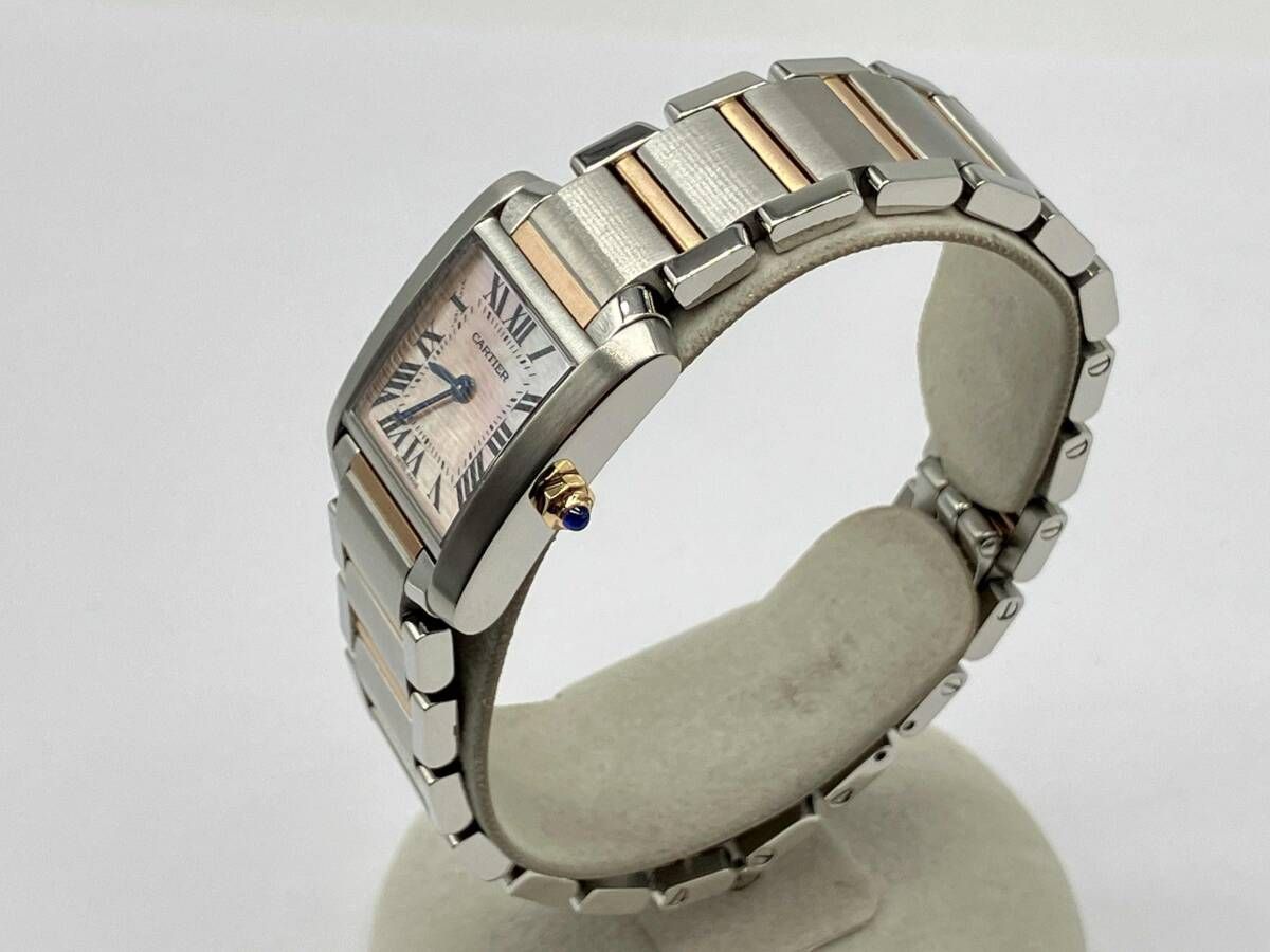  Cartier タンクフランセーズSM クォーツ式腕時計 シェル 腕時計(クォーツ) 腕時計(アナログ)