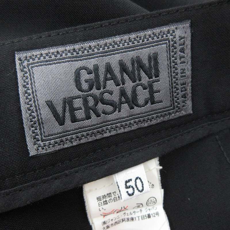 美シルエット】GIANNI VERSACE タックスラックスイタリア製 50