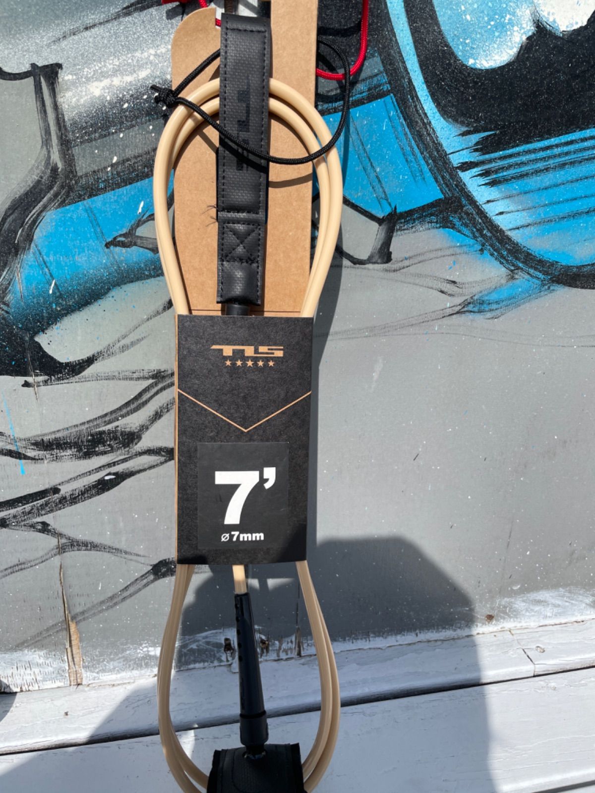 TLS FIVE STAR LEASH 7ft 7mm 7フィート7ミリ　サーフィン　ツールス　リーシュコード　足回り　横ノリ　流れ止め