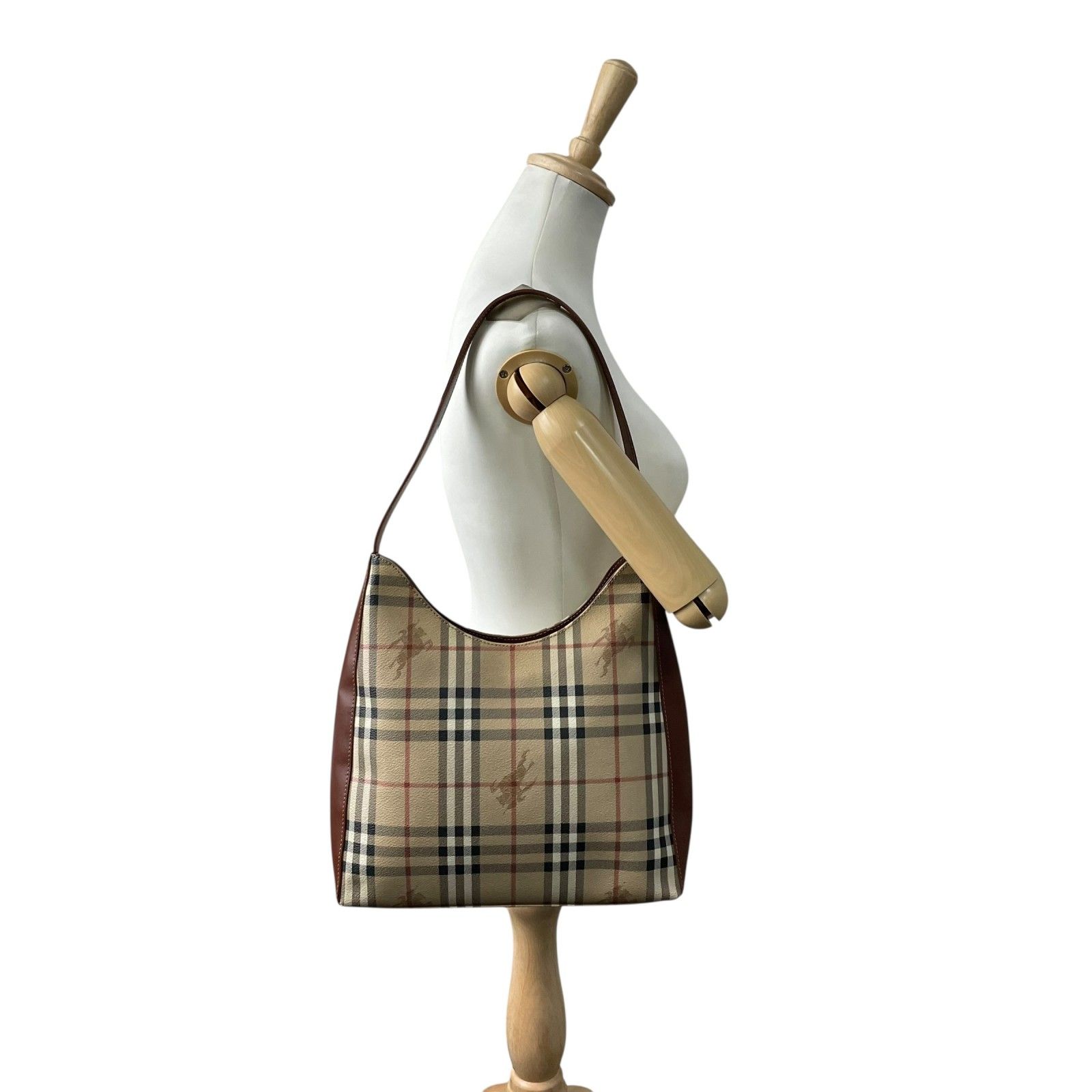 美品 BURBERRY バーバリー ノバチェック シャドーホース ワン