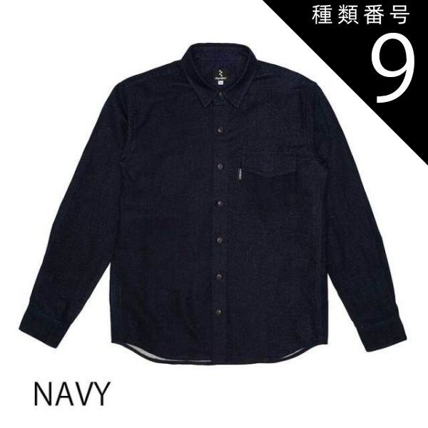 種類9 Ｌ|NAVY 無地 ネルシャツ 三分割ポケット ツーリング 保温 ミッドレイヤー 自転車 No.2194 リンプロジェクト rin project