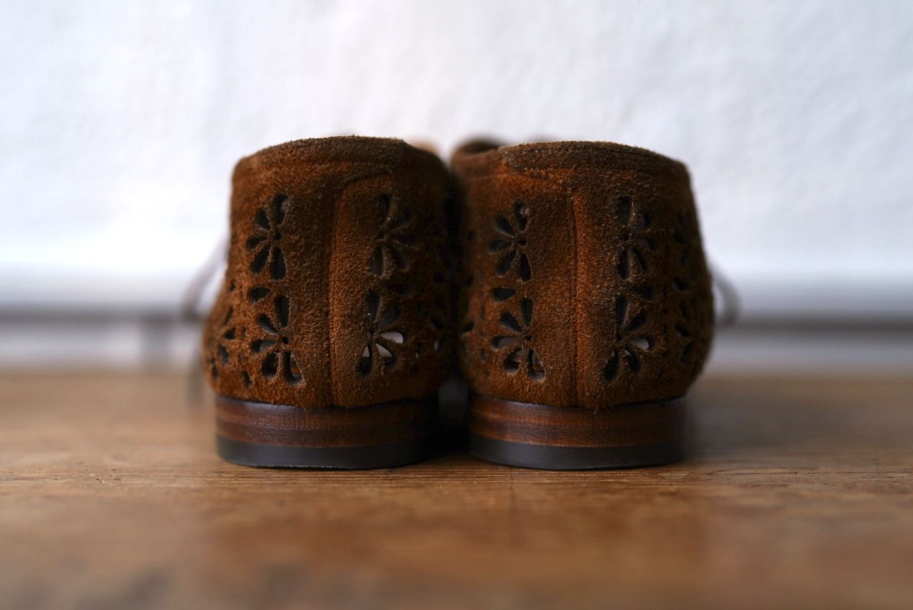 24SS STYLE.8_016 CORD CUT 透かし模様クードゥーレザーシューズ