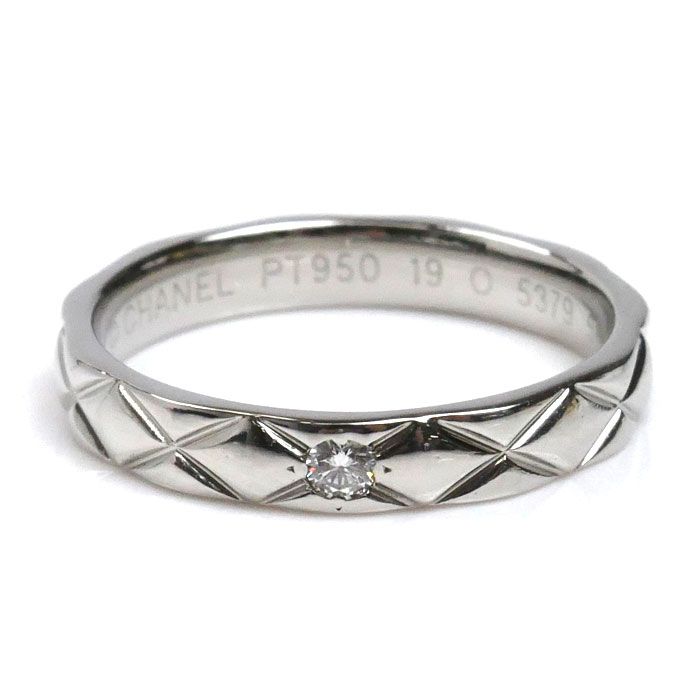 ⚪︎CHANEL シャネル マトラッセ プラチナ PT950 15号 CHANEL シャネル マトラッセ リング 指輪 15号 Pt950プラチナ ユニ